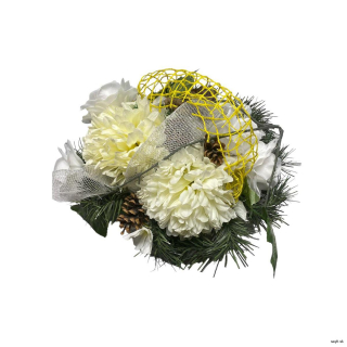 Ikebana bielo-žltá